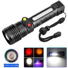 Ліхтар PLD-H005-3PM10-TG White+Yellow+Red +14SMD Li-Ion Акумулятор Індикація Заряду ЗУ Type-C Zoom Box