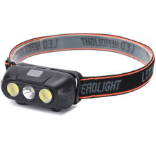 Ліхтар Налобний KX-215-LED+2COB 1x18650 ЗП Type-C Box