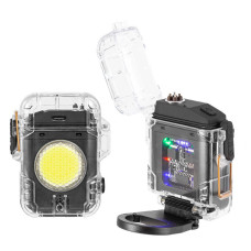 Ліхтар MULTIFUNCTIONAL D52-2-COB Black Li-Ion Акумулятор Індикація Заряду Запальничка ЗП Type-C Box