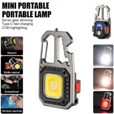Ліхтар MULTIFUNCTIONAL 5138/KL-535-COB ULTRA White+Yellow+Red Multitool Li-Ion Акумулятор Магніт Карабін Викрутка ЗП Type-C