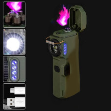 Ліхтар MULTIFUNCTIONAL D51-SMD Green Li-Ion Акумулятор Індикація Заряду Запальничка ЗП Type-C Box