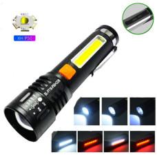Ліхтар BL-P716-P50+COB White+Red Li-Ion Акумулятор Zoom ЗУ Type-C Box