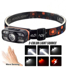 Ліхтар Налобний WH-0188-XPE+SMD White+Red Motion Sensor Li-Ion Акумулятор ЗП Type-C