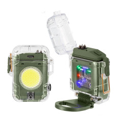 Ліхтар MULTIFUNCTIONAL D52-2-COB Green Li-Ion Акумулятор Індикація Заряду Запальничка ЗП Type-C Box