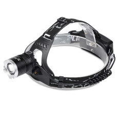 Фонарь налобный Q-909-P50, 2x18650, ЗУ Type-C, zoom, Box