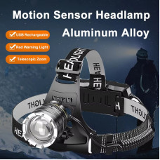 Ліхтар налобний A16-GT, Motion Sensor, IPX65, 2x18650, ЗУ Type-C, zoom, Box