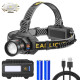 Фонарь налобный BL-T701B-TG, 2x18650, ЗУ Type-C, zoom, Box
