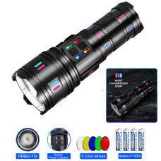 Ліхтар NIGHT VISION FLUORESCENCE AK177-1 WHITE LASER LED PM60-TG 4х18650 Power Bank Індикація Заряду ЗУ Type-C Zoom 5 Фільтрів