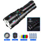 Фонарь NIGHT VISION FLUORESCENCE AK177-1 WHITE LASER LED PM60-TG, 4х18650, power bank, индикация заряда, ЗУ Type-C, zoom, 5 фильтров
