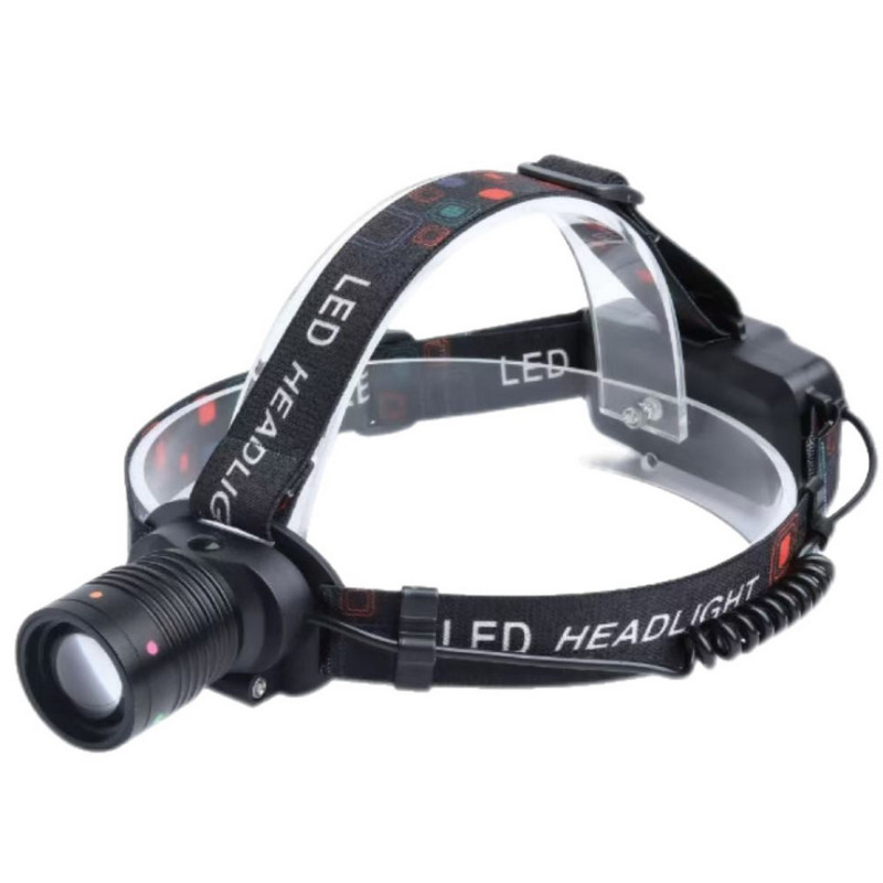 Ліхтар налобний W528-TG, 2x18650, ЗУ Type-C, zoom, Box
