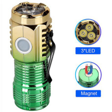 Ліхтар PLD-HP01-3LED Li-Ion Акумулятор Індикація Заряду ЗУ Type-C Магніт Box