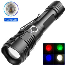Ліхтар PLD-11-4XPE RGB 1х18650 ЗУ microUSB Zoom Box