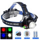 Ліхтар налобний PLD-V9-F-4XPE(RGB), 2x18650, ЗУ Type-C, zoom, Box
