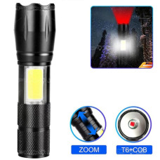 Ліхтар C609-T6 Red + COB White Li-Ion Акумулятор ЗУ microUSB Zoom Box