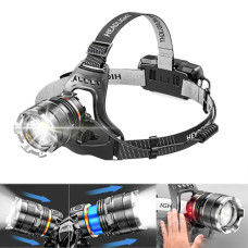 Ліхтар налобний 8003-P50, Motion Sensor, 2x18650, signal light, zoom, ЗУ micro USB, Box