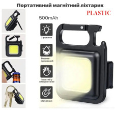 Ліхтар MULTIFUNCTIONAL BL-J031S-COB Plastic Li-Ion Акумулятор Магніт Карабін Відкривач ЗП Type-C