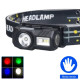 Ліхтар налобний T131-XPE+3SMD(red+green+blue+UV), Motion Sensor, Li-Ion акумулятор, магніт, кліпса, ЗУ Type-C, Box