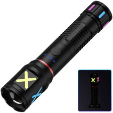 Ліхтар PLD-CA166-3 WHITE LASER LED PM10-TG, 1х18650, індикація заряду, ЗУ Type-C, zoom, Box