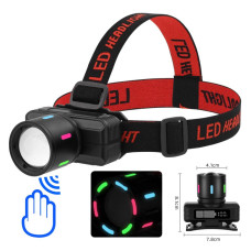 Ліхтар Налобний NIGHT VISION FLUORESCENCE KX-1832-TG Motion Sensor Li-Ion Акумулятор Індикація Заряду ЗП Type-C Zoom