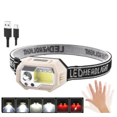 Ліхтар Налобний SH-S9-XPE+COB+3SMD Red Motion Sensor Вбудований Акумулятор ЗП Type-C Box