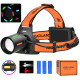 Ліхтар налобний NIGHT VISION FLUORESCENCE BL-T67-TG+COB(white+red), 3x18650, 1 режим, power bank, ЗУ Type-C, zoom