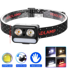 Ліхтар Налобний 2069-XPG White + XPG Yellow + 5SMD Red Motion Sensor Li-Ion Акумулятор ЗП Type-C