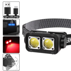 Ліхтар Налобний K372/L-31-2COB White+Red Motion Sensor Li-Ion Акумулятор Індикація Заряду ЗП Type-C Box