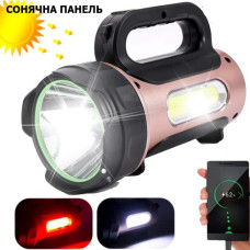 Ліхтар Портативний T93-LED+COB White+Red Power Bank Li-Ion Акумулятор Сонячна Батарея ЗУ microUSB Box