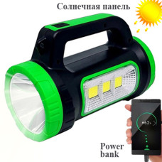 Ліхтар Портативний 818C-3W+COB Power Bank Li-Ion Акумулятор Сонячна Батарея ЗП microUSB Box