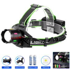 Ліхтар Налобний NIGHT VISION FLUORESCENCE PLD-903-TG 1 Режим 2x18650 ЗП Type-C Zoom
