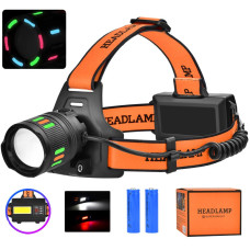 Ліхтар Налобний NIGHT VISION FLUORESCENCE BL-T203-TG+COB White+Red 2x18650 1 Режим ЗП Type-C Zoom