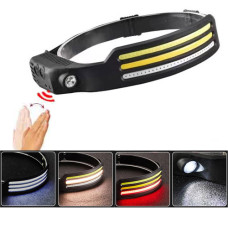 Ліхтар налобний BL-W689-LM+3COB (white+yellow+red), Motion Sensor, Li-Ion акум., ЗУ Type-C, Box