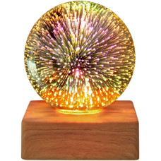 Нічник 3D Кришталевий Куля MYT10257 RGB+Warm Light