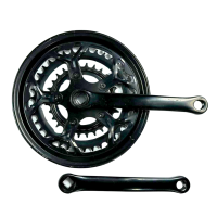 Система шатунов металлическая черная 48/38/28 с металлической защитой