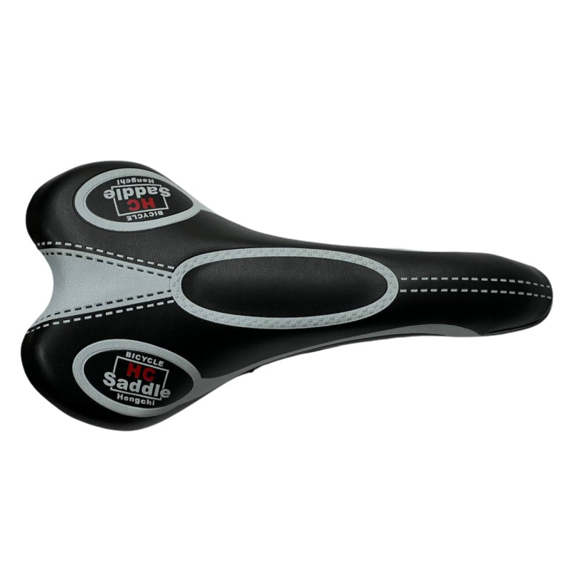 Сідло велосипедне спортивне вузьке чорно-біле Hengchi