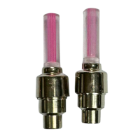 Светодиодный колпачок на колесо розовый LED насадка на ниппель