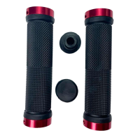 Грипсы велосипедные 130мм с красными замками Shunfeng