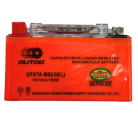 Гелевий акумулятор UTX7A-BS iGEL 12V7Ah/10HR з індикатором Outdo