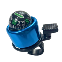 Велосипедний дзвінок з компасом синій алюмінієвий Shunfeng