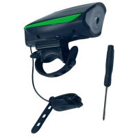 Фара велосипедная с сигналом LED SA-4 зеленая на батарейках