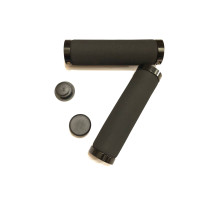 Грипсы велосипедные вспененная резина 130мм с черными замками Shunfeng