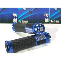 Ручки газу мото XR з алюмінієвими вставками синій хром JWBP