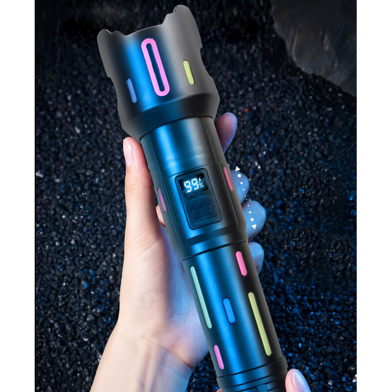 Фонарь NIGHT VISION FLUORESCENCE BL-2405-TG, 1x18650, power bank, индикация заряда, ЗУ Type-C, zoom