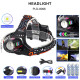 Ліхтар налобний NIGHT VISION FLUORESCENCE 8096 1 РЕЖИМ WHITE LASER LED PM10-TG+COB, 3x18650, Power bank, ЗУ Type-C, zoom