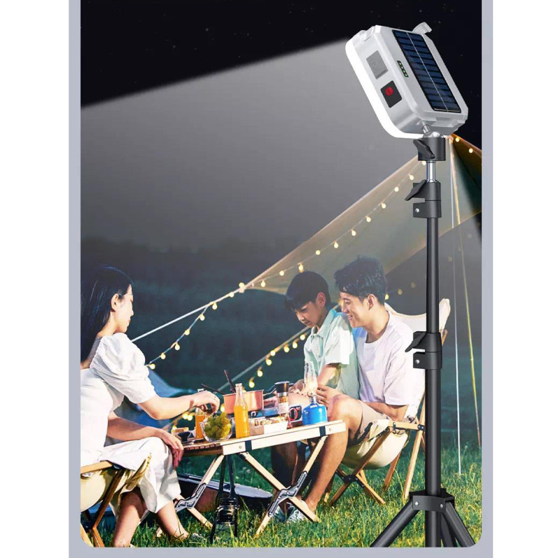 Ліхтар для дому DP-K7-100, 3х18650, солн. панель, power bank, ЗУ Type-C, крюк