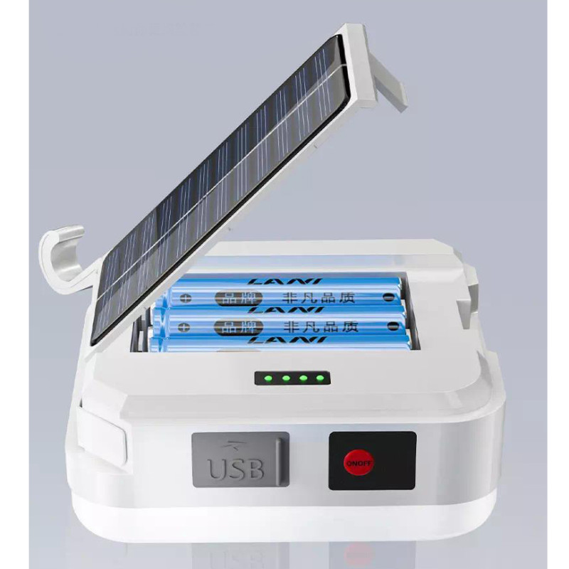 Ліхтар для дому DP-K7-100, 3х18650, солн. панель, power bank, ЗУ Type-C, крюк