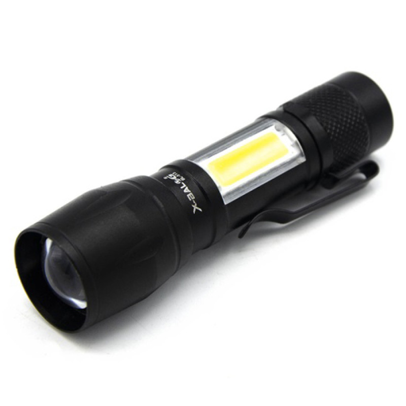 Ліхтар ручний 513/NB-666-XPE+COB, Li-Ion акум., zoom, ЗУ microUSB