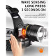 Ліхтар налобний A16-GT, Motion Sensor, IPX65, 2x18650, ЗУ Type-C, zoom, Box