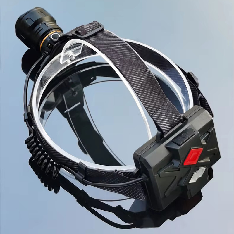 Ліхтар налобний 8078-P360, 3x18650, ЗУ Type-C, zoom, Box