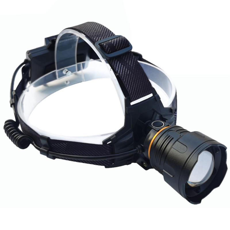 Ліхтар налобний 8078-P360, 3x18650, ЗУ Type-C, zoom, Box